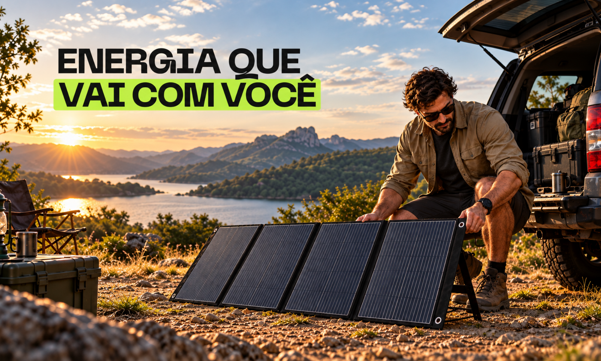 Painel Solar Dobr&aacute;vel Armer Energy FSP200W 200W para GEN600